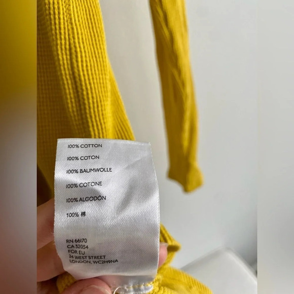 Maeve Anthropologie Waffle Knit Longsleeve Scoop neck Top Size XS - Picture 7 of 9